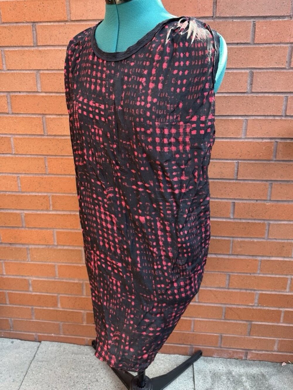 Isabel Marant Etoile Sz 0-6 Asymmetric Dress Black & Red Mid-length Sleeveless